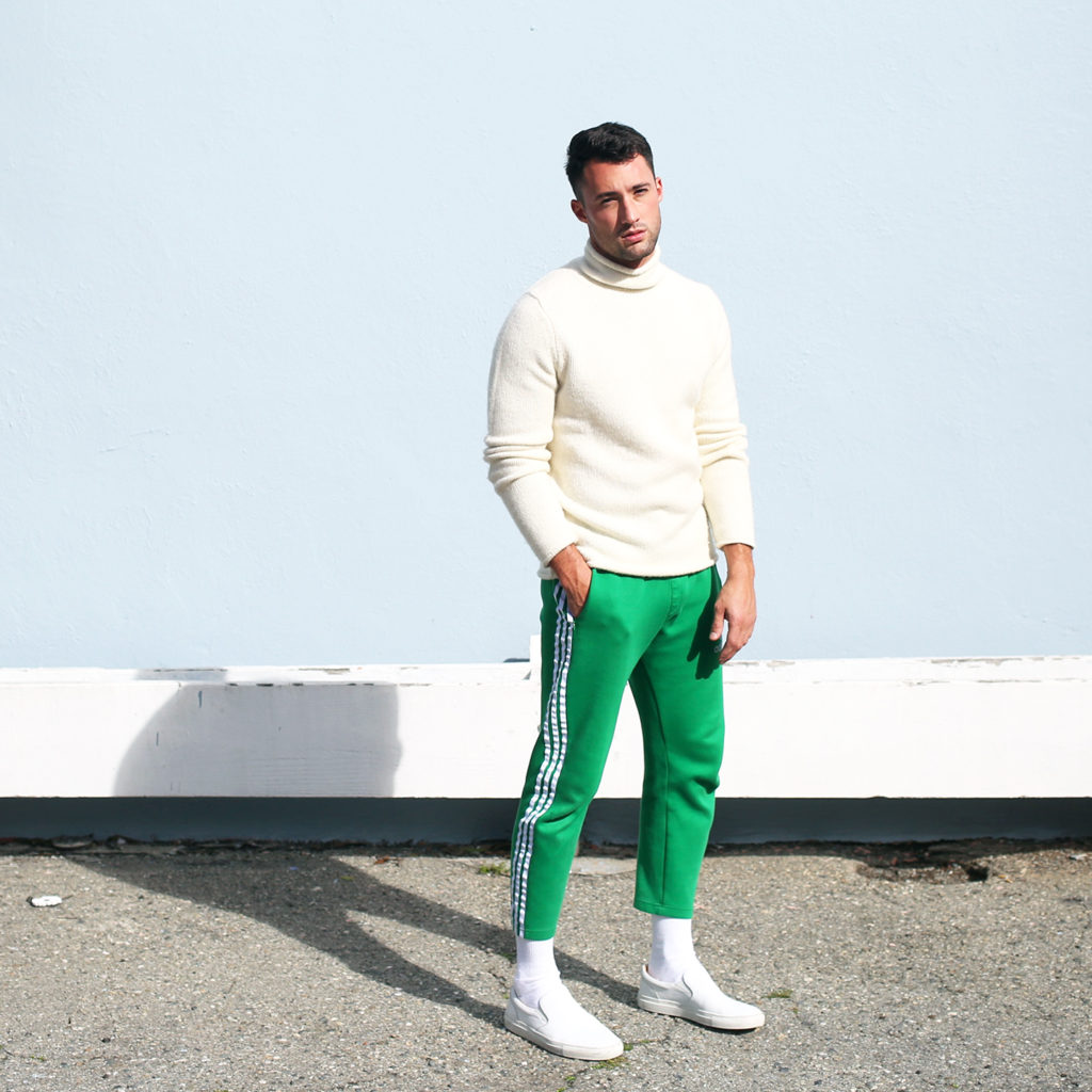 green adidas pants outfit